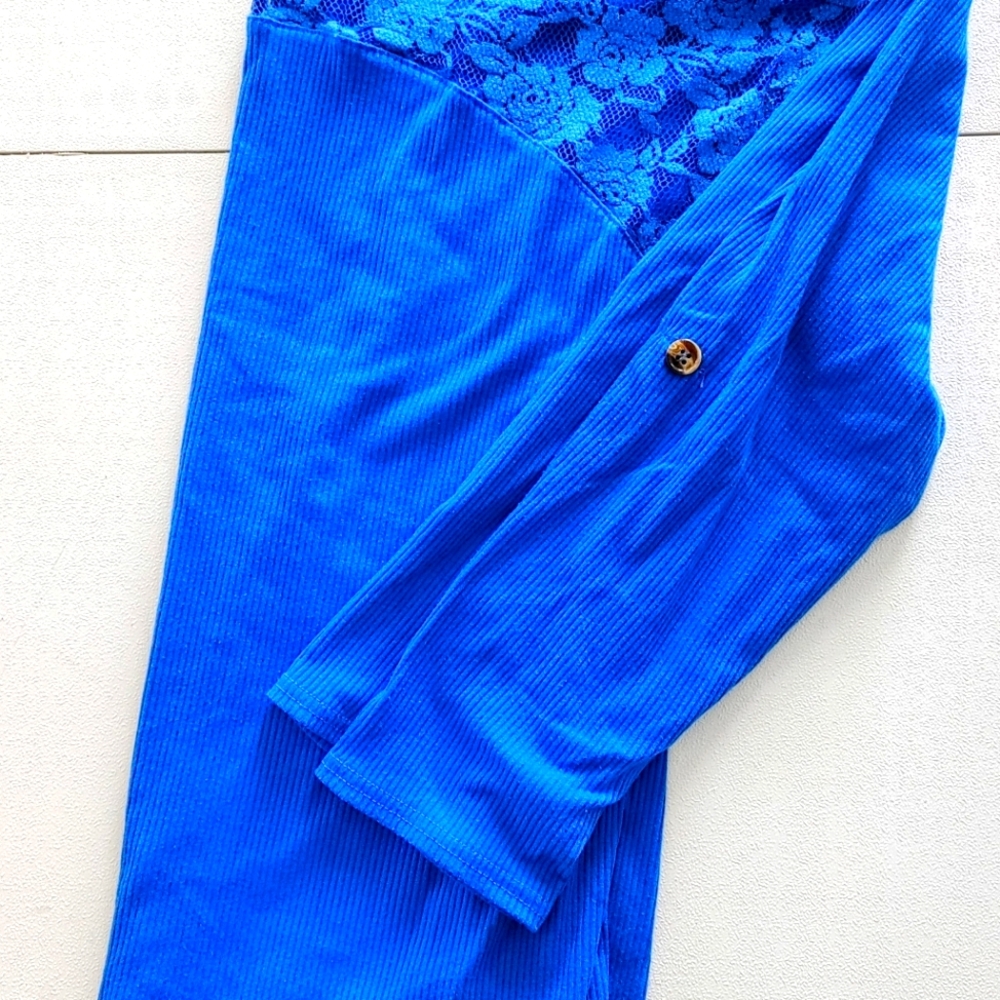 Blue knit shirt